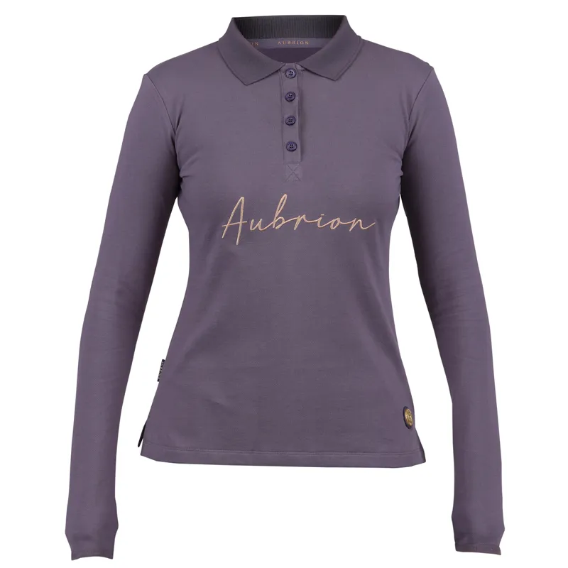 Aubrion Team Long Sleeve Polo - Grey